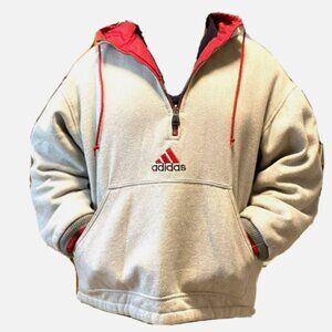 Adidas Jacket Red/Gray Sport Style 2 in one